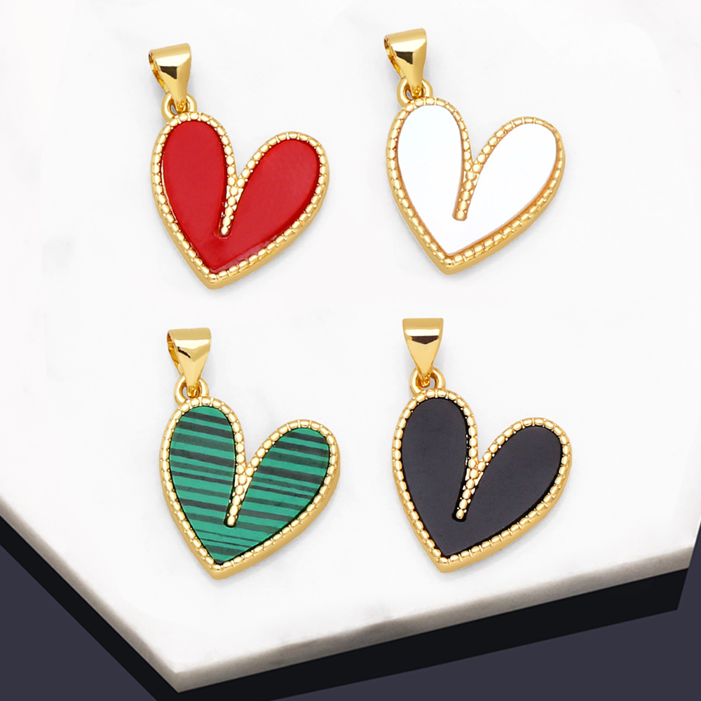 Resin Art Cube - OCESRIO Trendy Multicolor Resin Heart Pendant