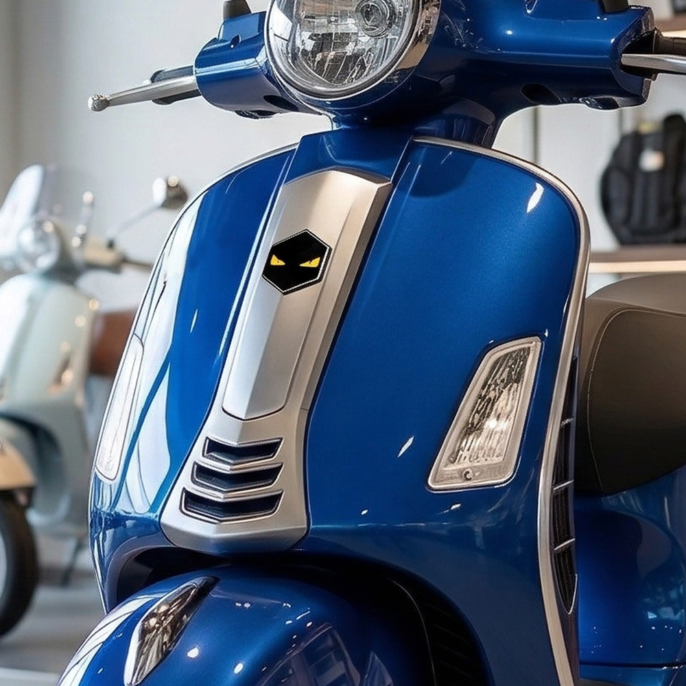 Resin Art Logo - 3D Resin Motorcycle Decal for Vespa
