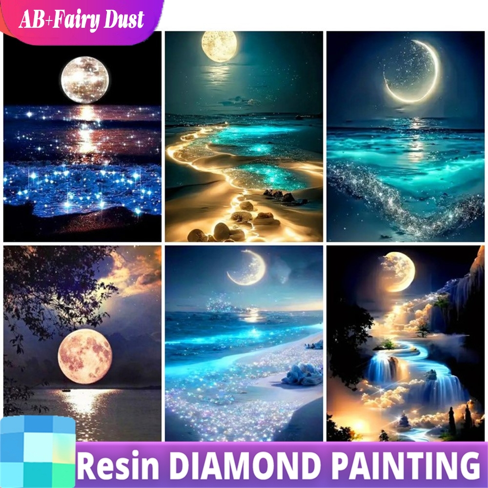 Resin Art Beach - Resin Fairy Dust AB Landscape 5D