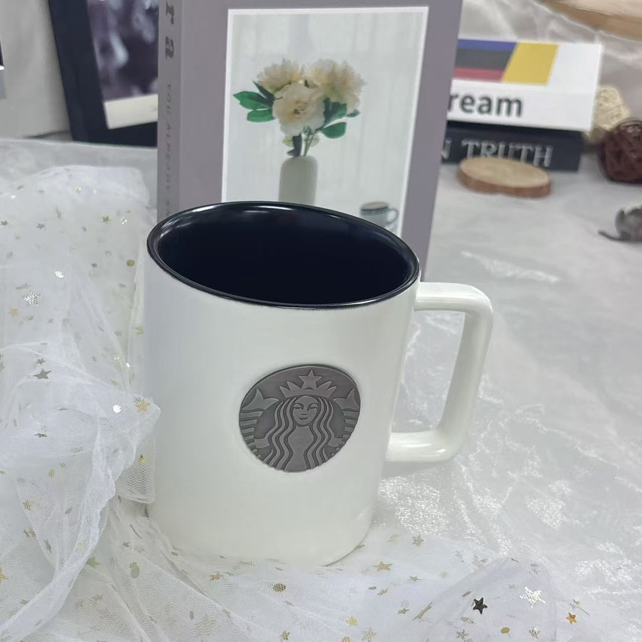 Starbucks 450ml Black and Whit – обзор и цена Resin Art Logo