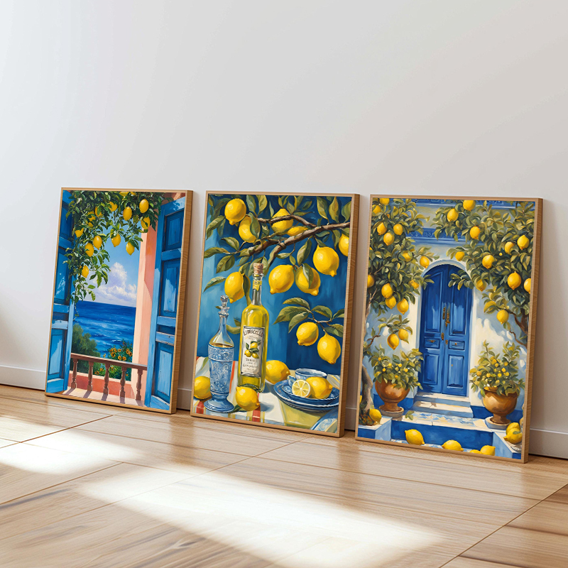 Mediterranean Italy Lemon Blue – обзор и цена Resin Art On Wall