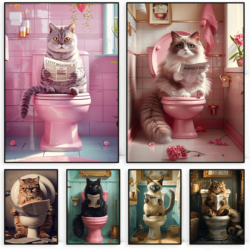Animal on The Toilet and Readi – обзор и цена Resin Art On Wall