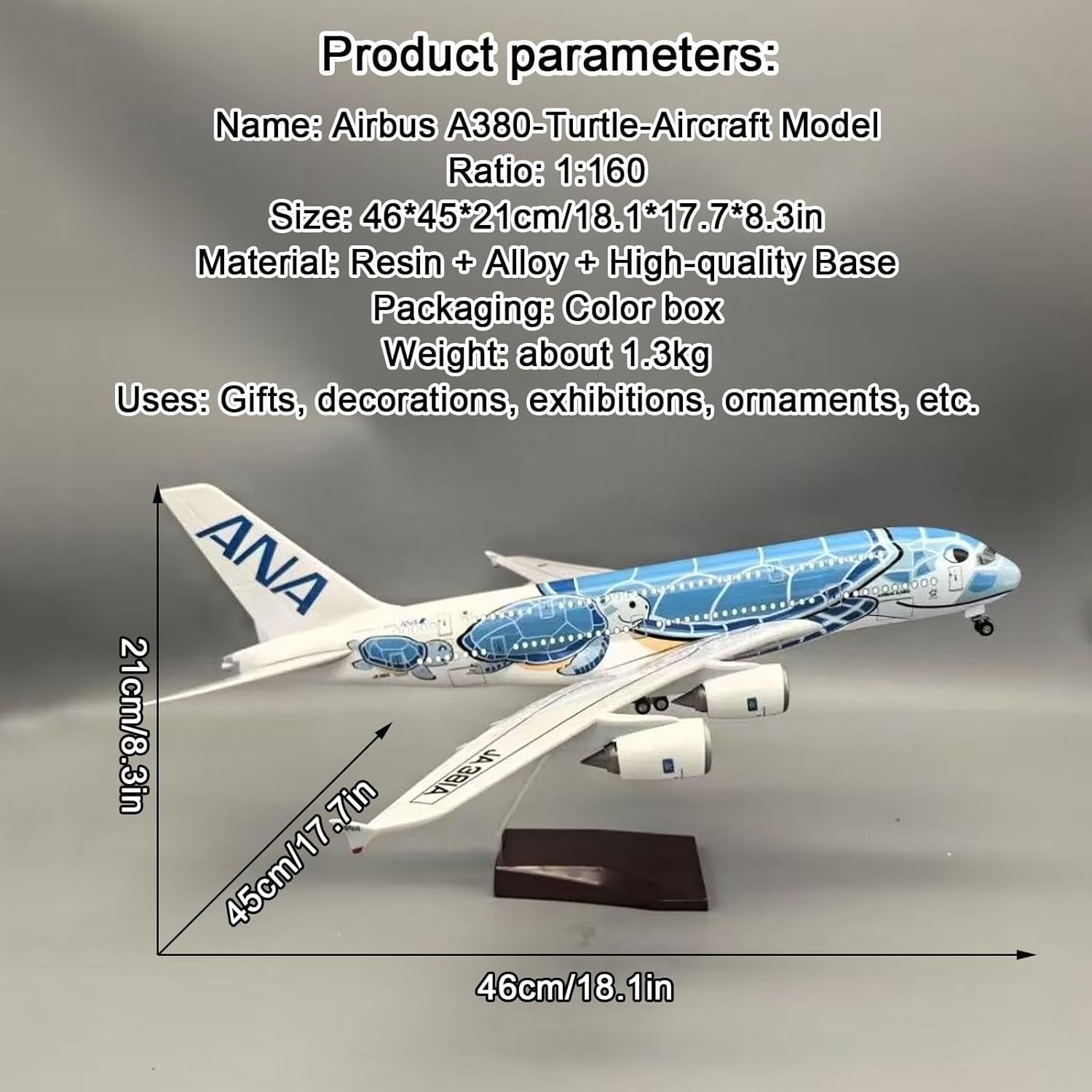 1/160 Scale Aircraft A380 Air  – обзор и цена Resin Art Beach