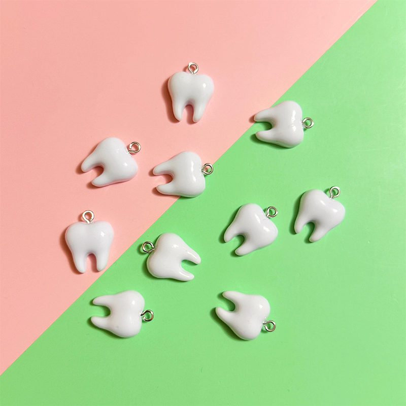 10pcs Cute White Teeth Resin P – обзор и цена Resin Art Jewelry Kit