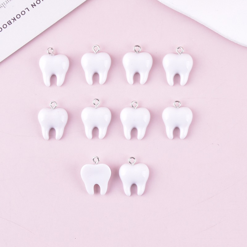 10pcs Cute White Teeth Resin P – обзор и цена Resin Art Jewelry Kit