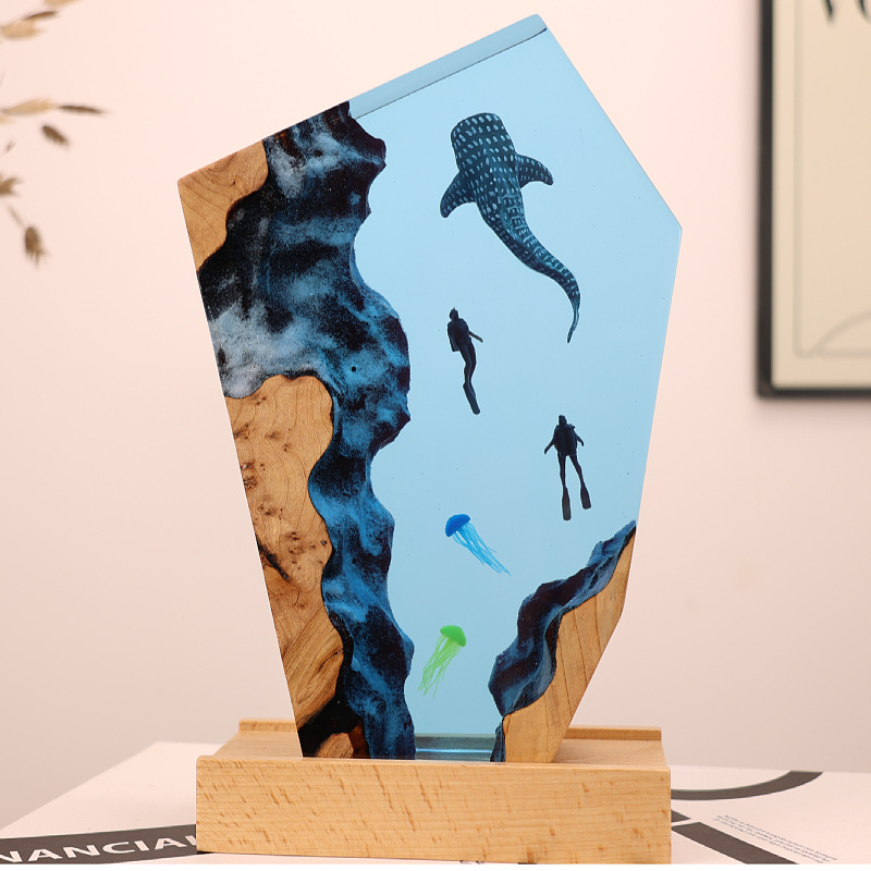 Resin Cave Whale Diver Desktop – обзор и цена Resin Art Anniversary Gift