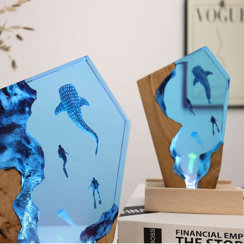 Resin Cave Whale Diver Desktop – обзор и цена Resin Art Anniversary Gift