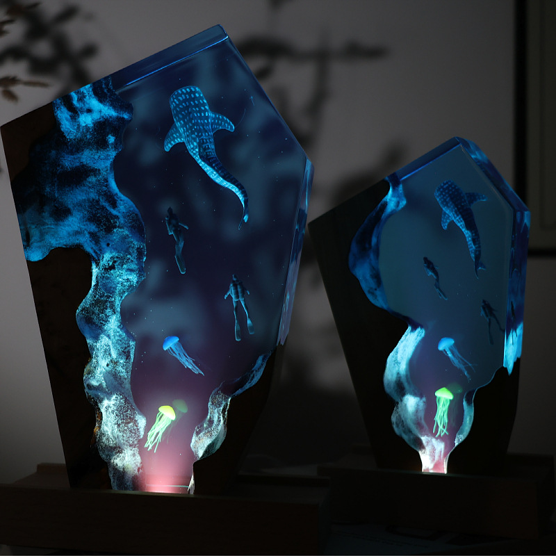 Resin Cave Whale Diver Desktop – обзор и цена Resin Art Anniversary Gift