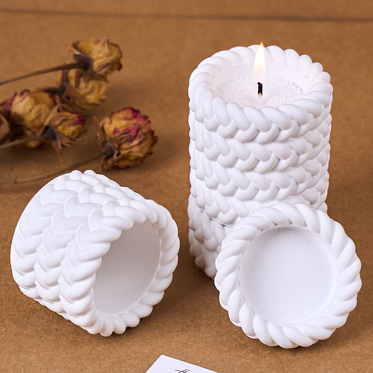 1/2/3/4 Floors Hemp Rope Candl – обзор и цена Coaster Mold Square
