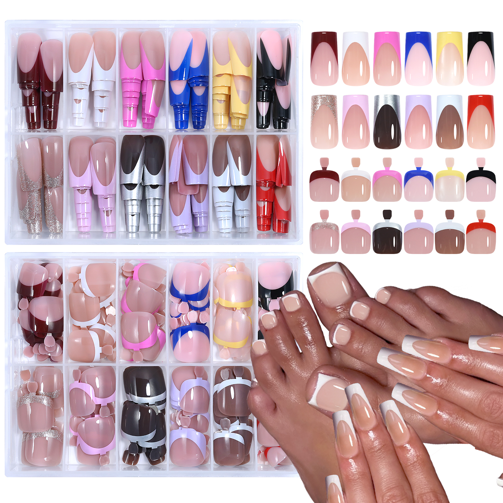 288pcs/box Acrylic French Fals – обзор и цена Resin Art Case