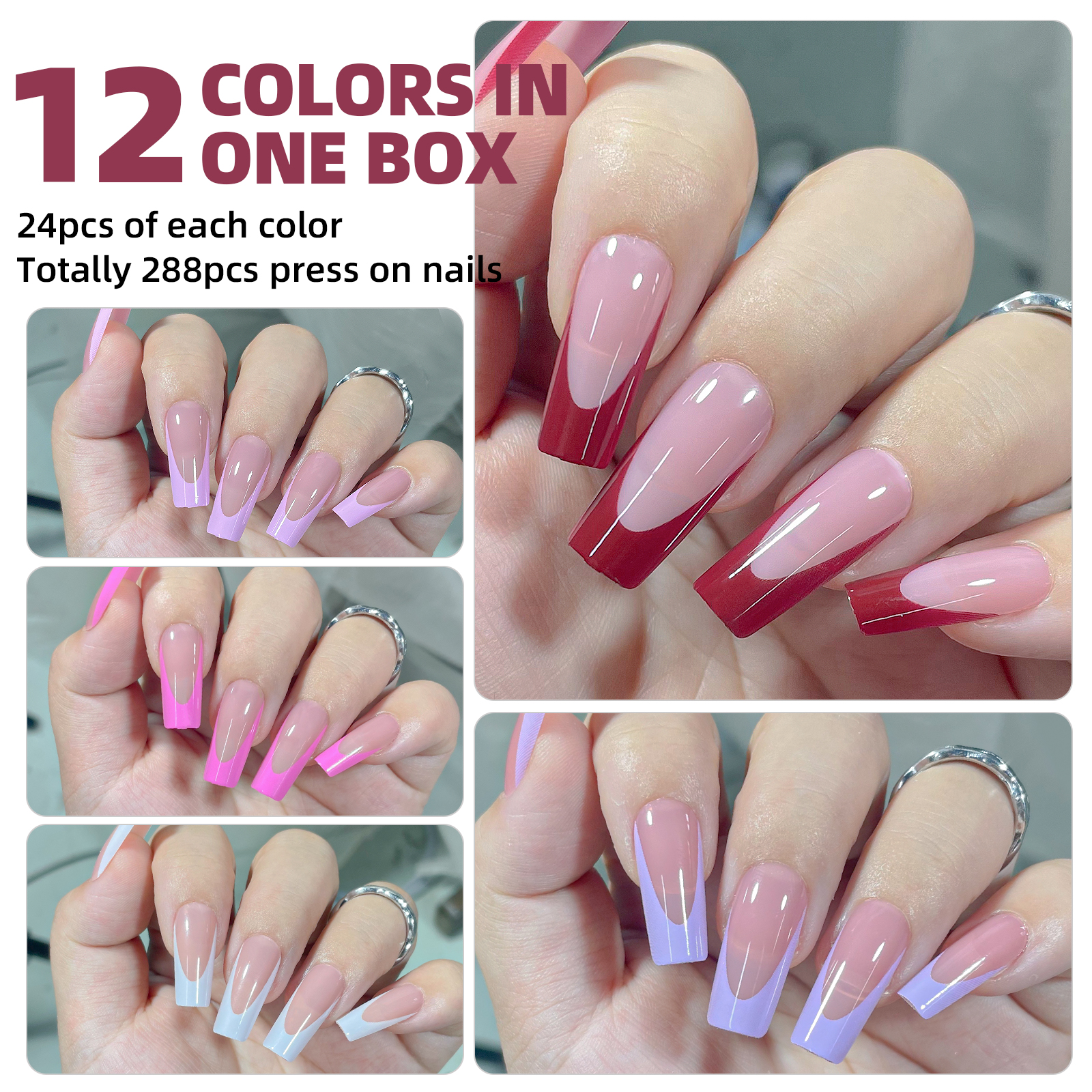 288pcs/box Acrylic French Fals – обзор и цена Resin Art Case
