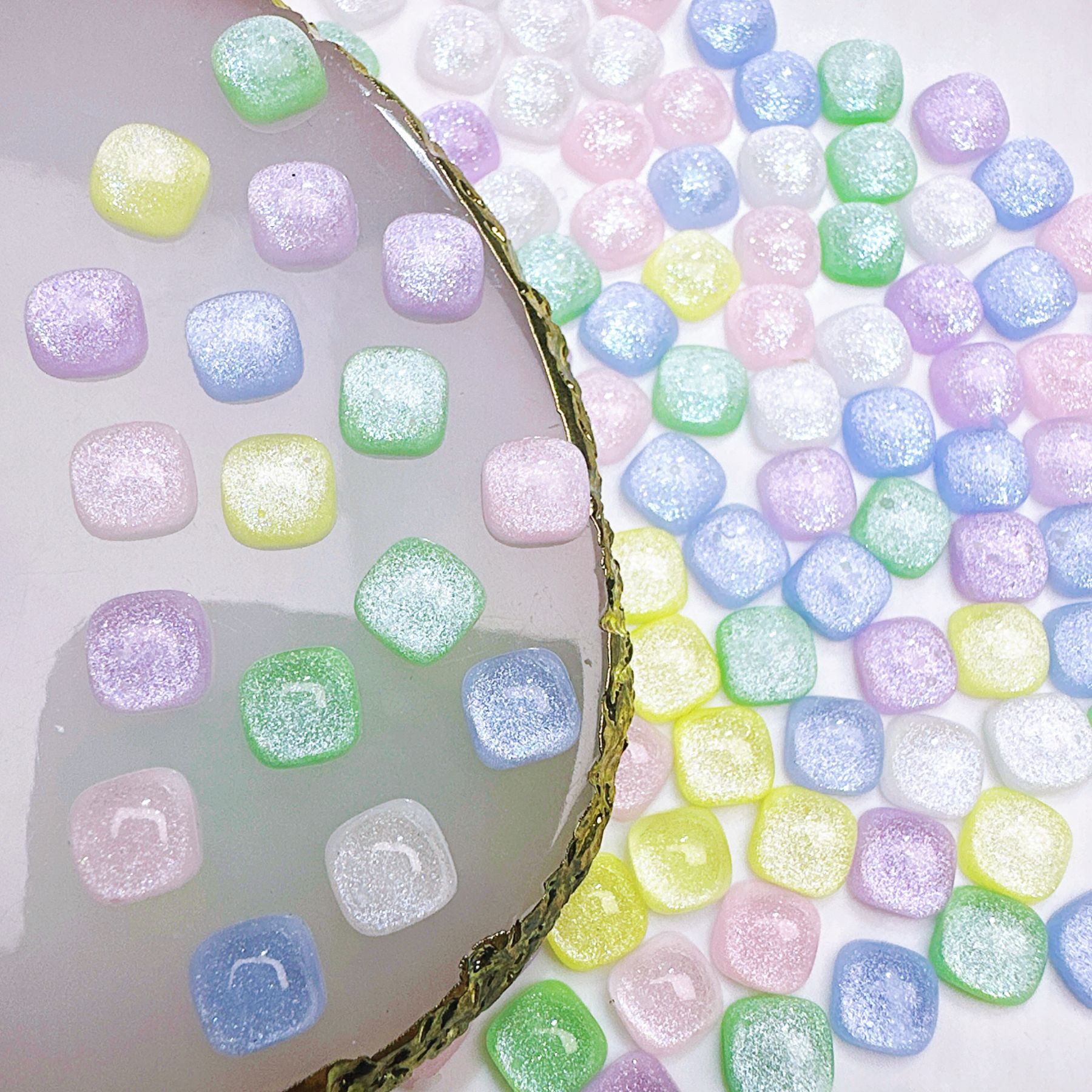 100Pcs Cat's Eye Sugar Cube Na – обзор и цена Resin Art Cube