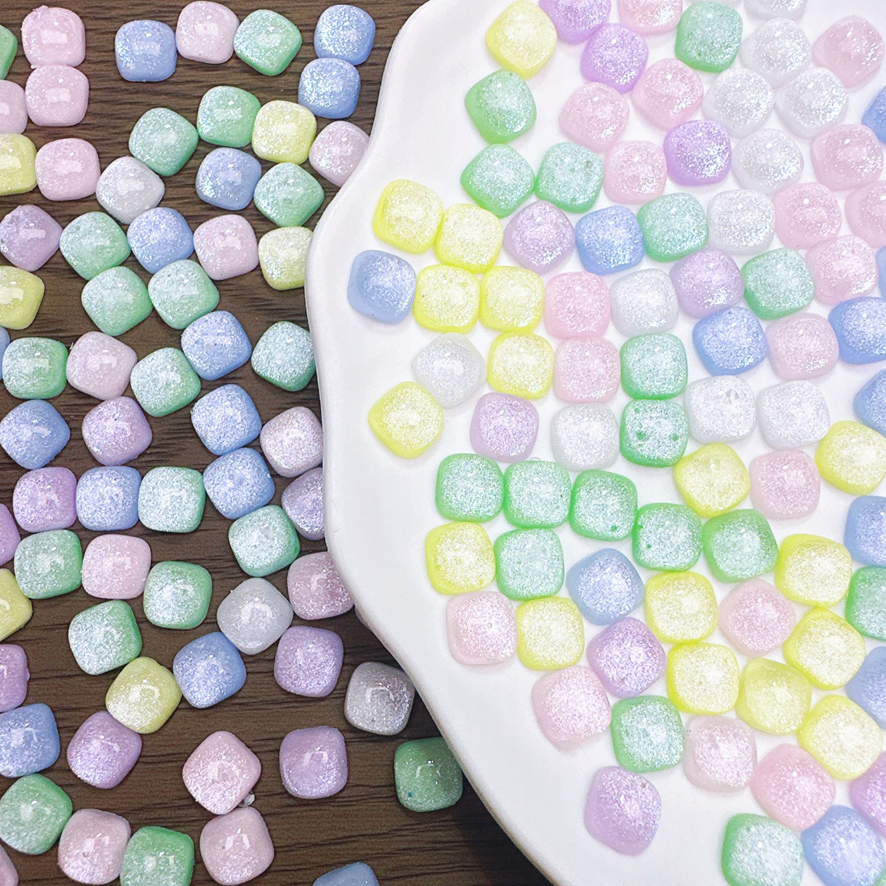 100Pcs Cat's Eye Sugar Cube Na – обзор и цена Resin Art Cube