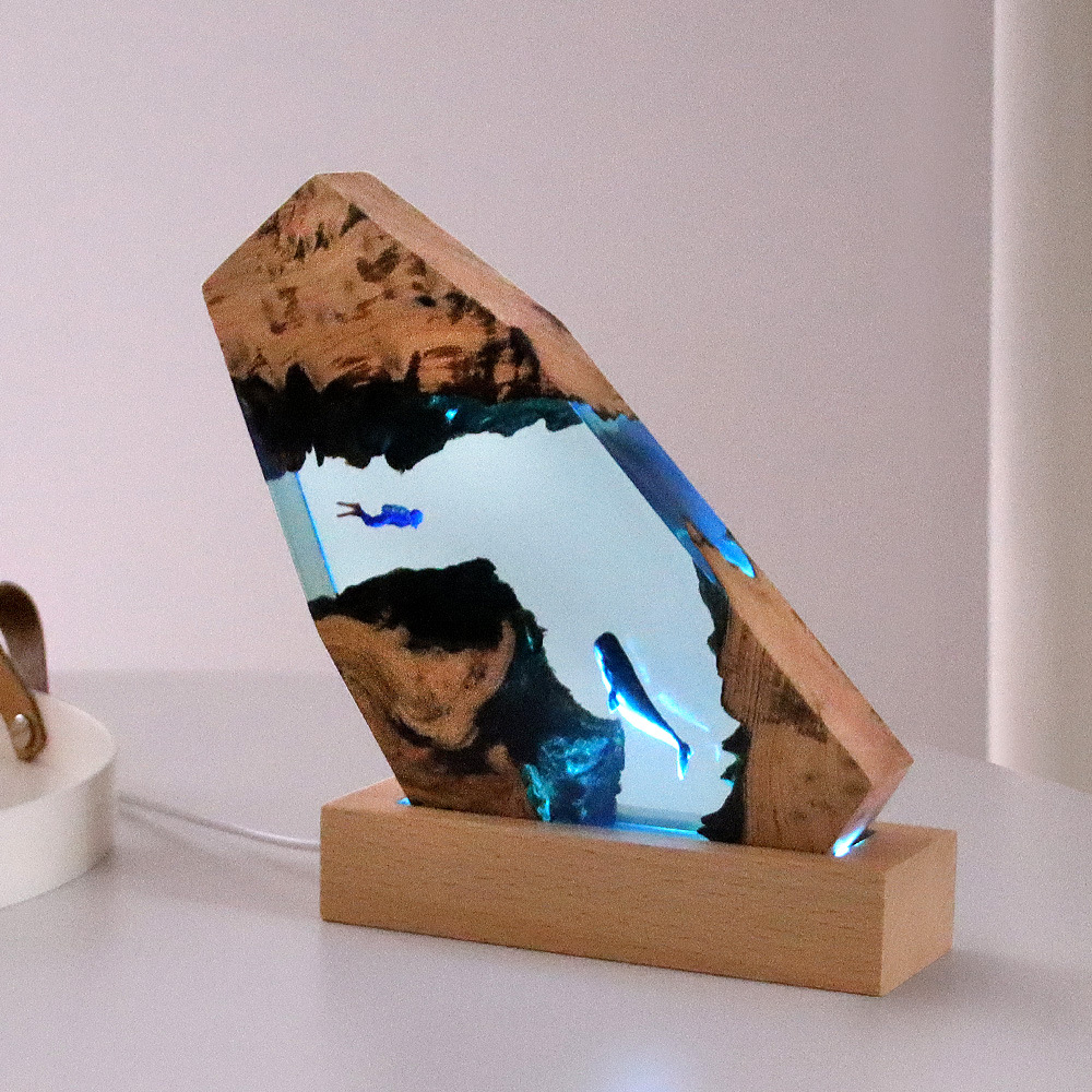 New Underwater Cave Whale Dive – обзор и цена Resin Art Anniversary Gift