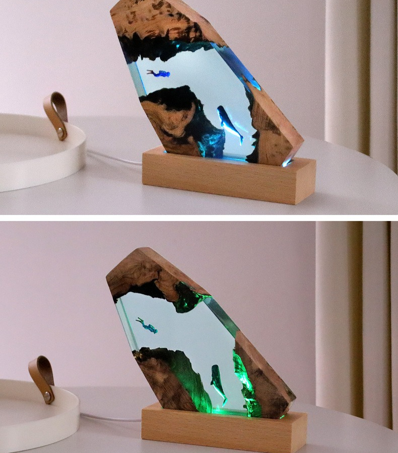 New Underwater Cave Whale Dive – обзор и цена Resin Art Anniversary Gift