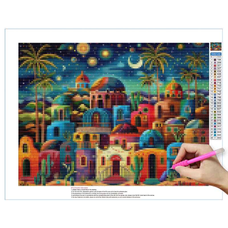 Frameless,Night View 5D Diamon – обзор и цена Resin Art On Wall