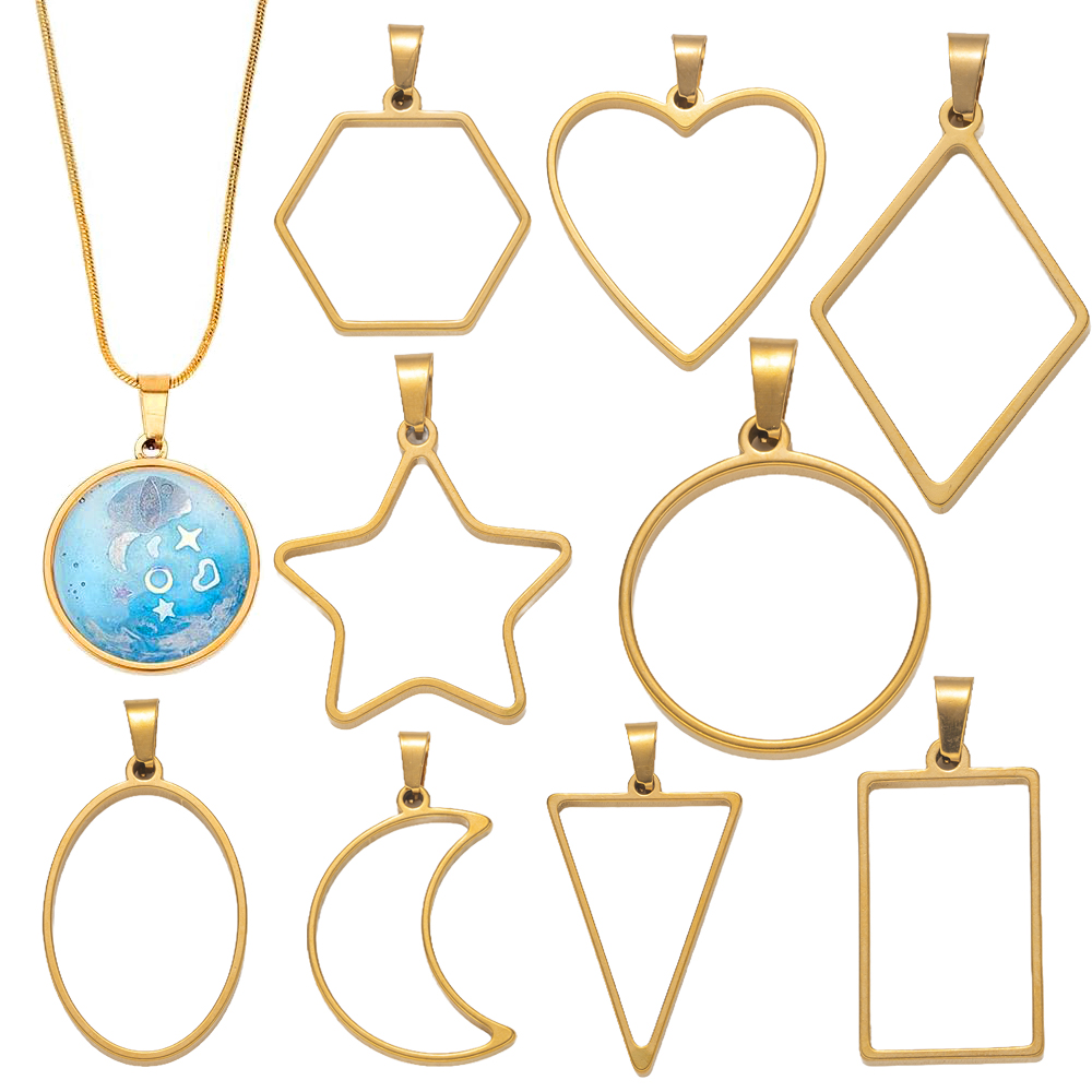 5pcs Stainless Steel Open Back – обзор и цена Resin Art Jewelry Kit