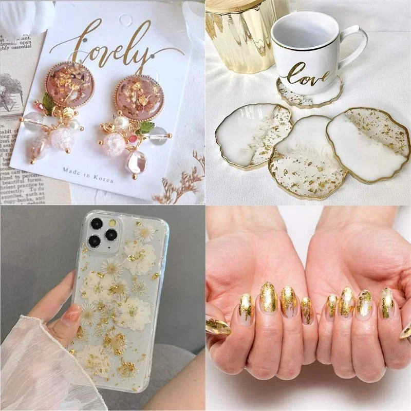 100Pcs Imitation Gold Foil She – обзор и цена Resin Art Anniversary Gift