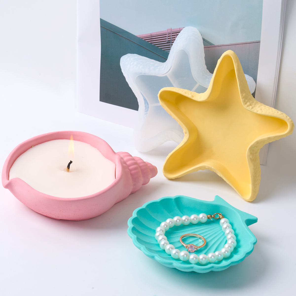 DIY Concrete Starfish Starage  – обзор и цена Coaster Mold Square