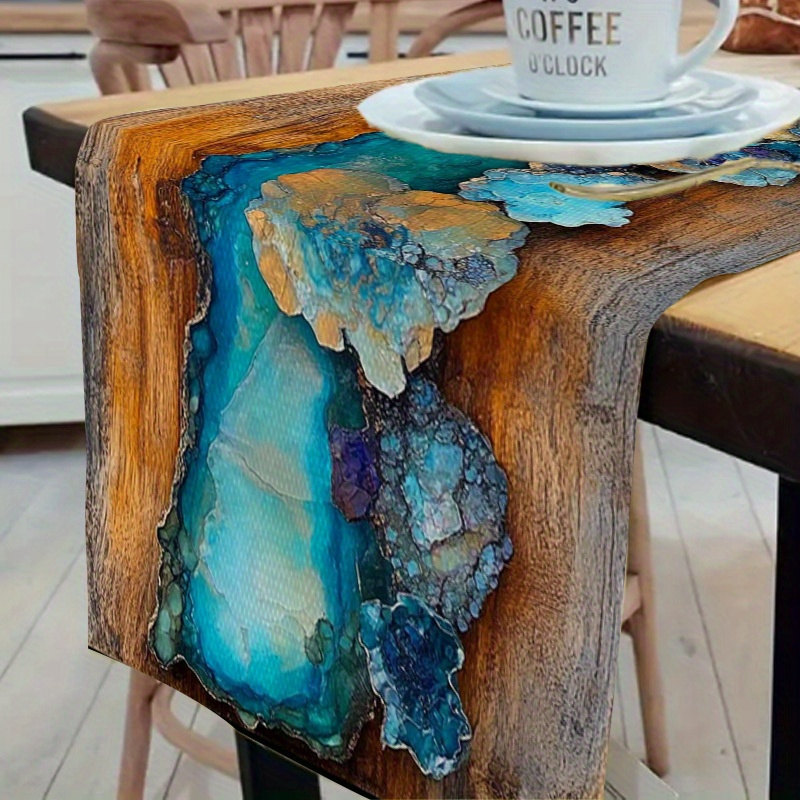Resin Geode Table Runner Polye – обзор и цена Resin Art Dining Table