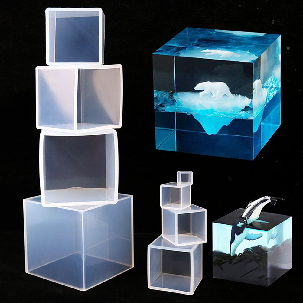 5Pcs DIY Cube Mold Silicone Sq – обзор и цена Resin Art Cube