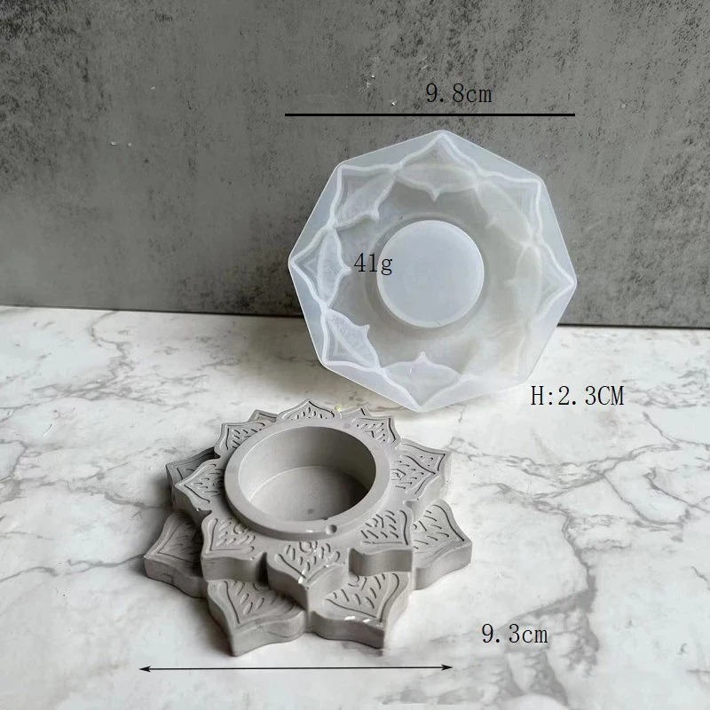Concrete Candle Jar Silicone M – обзор и цена Coaster Mold Square