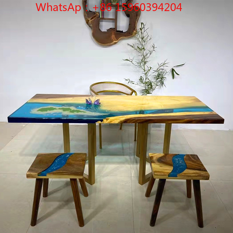 Epoxy resin art river ocean ta – обзор и цена Resin Art Dining Table