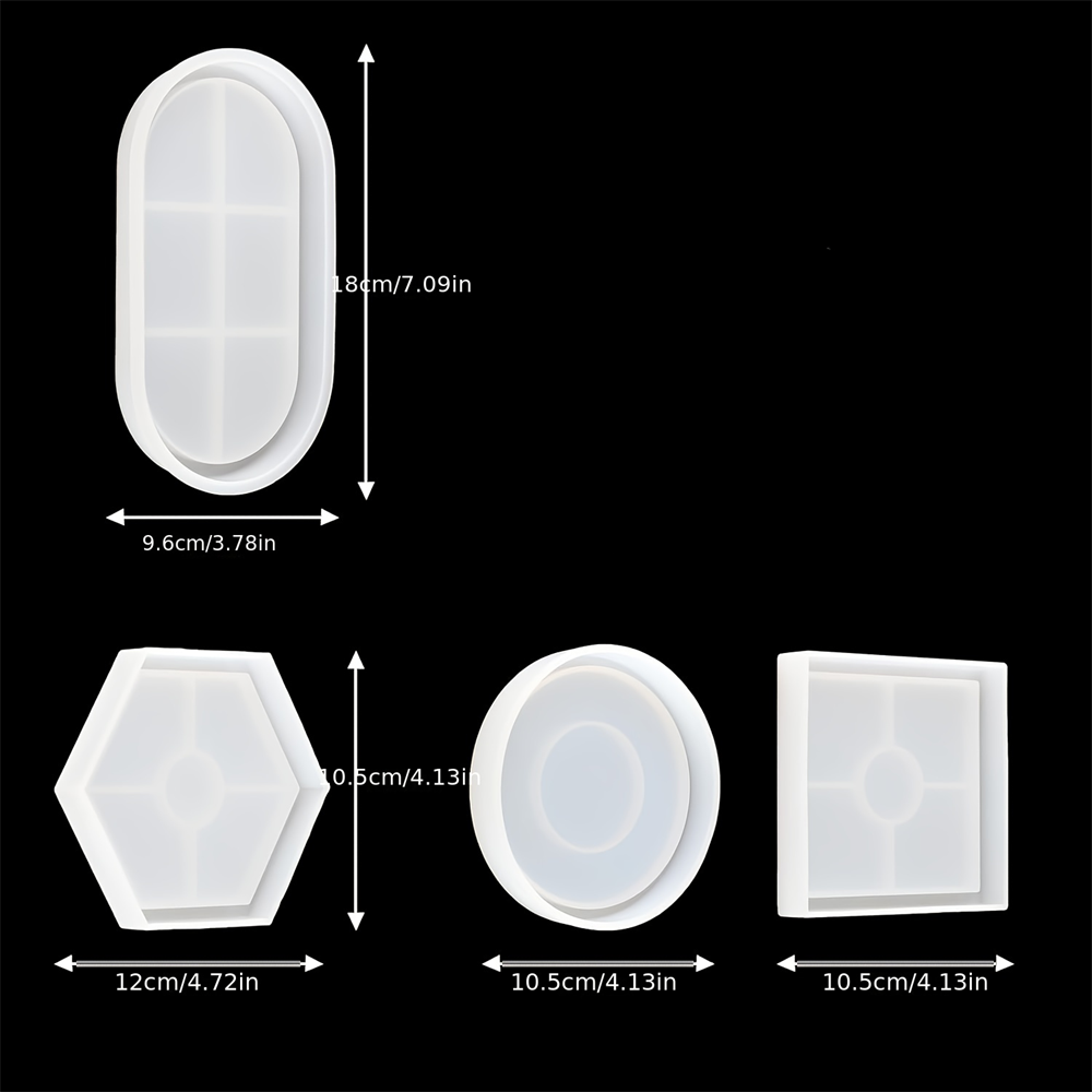 4pcs/Set Storage Tray Coaster  – обзор и цена Coaster Mold Square