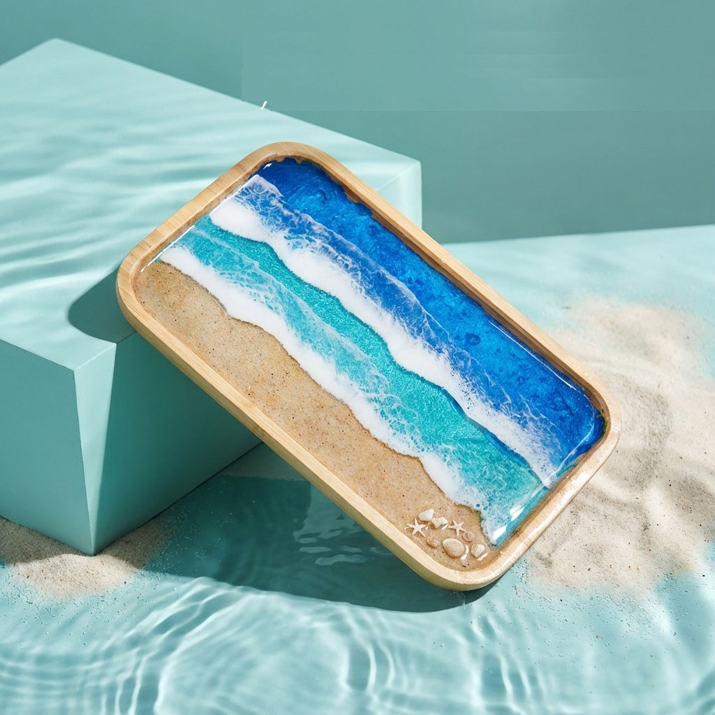 Epoxy Resin Ocean Art Decorati – обзор и цена Resin Art Dining Table
