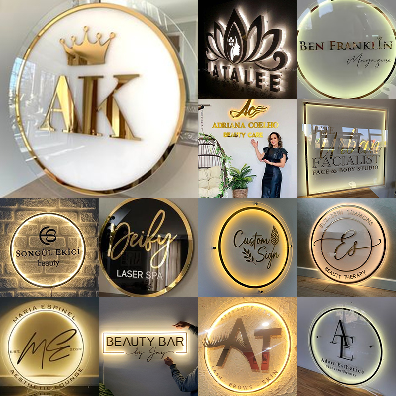 Custom Acrylic Business Logo N – обзор и цена Resin Art Logo