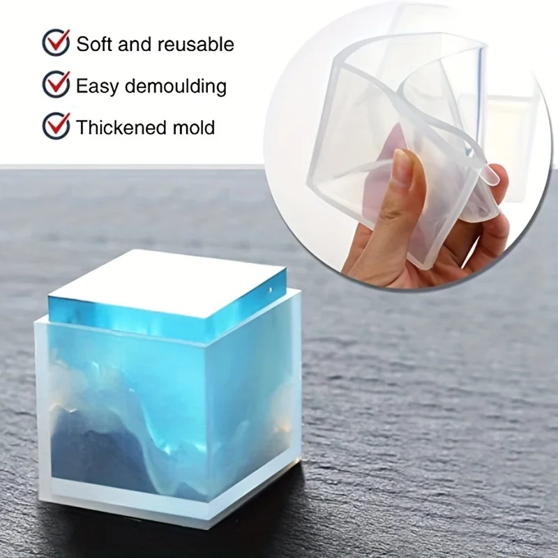 5 pcs Square Resin Mold Silico – обзор и цена Coaster Mold Square