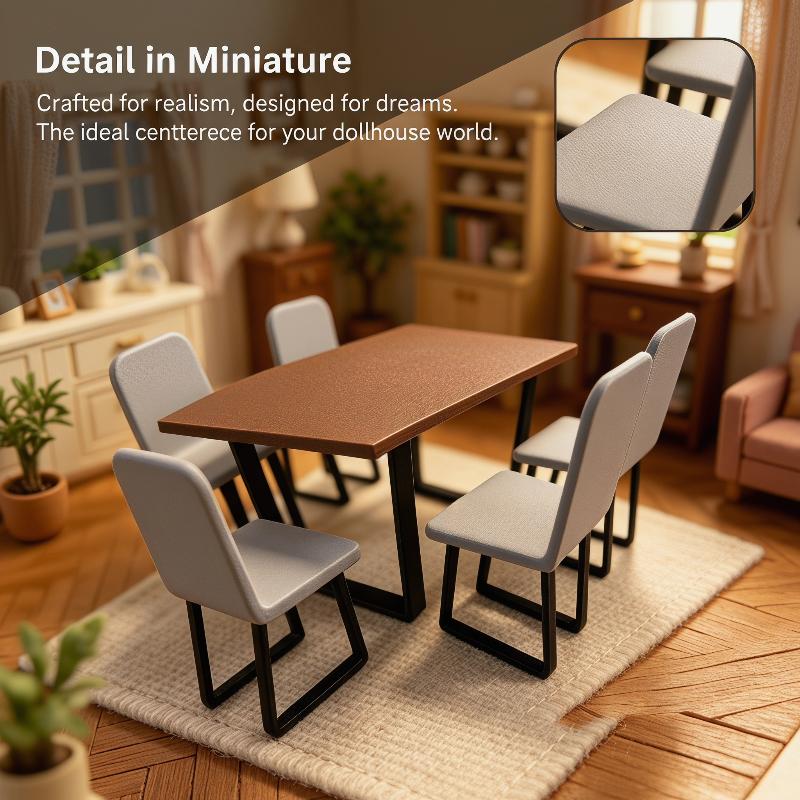 1 12 Dollhouse Miniature Furni – обзор и цена Resin Art Dining Table