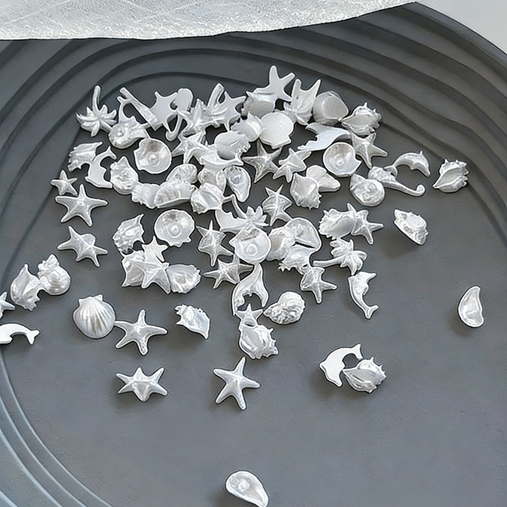 50PCS 3D Mixed Sea Series Nail – обзор и цена Resin Art Beach