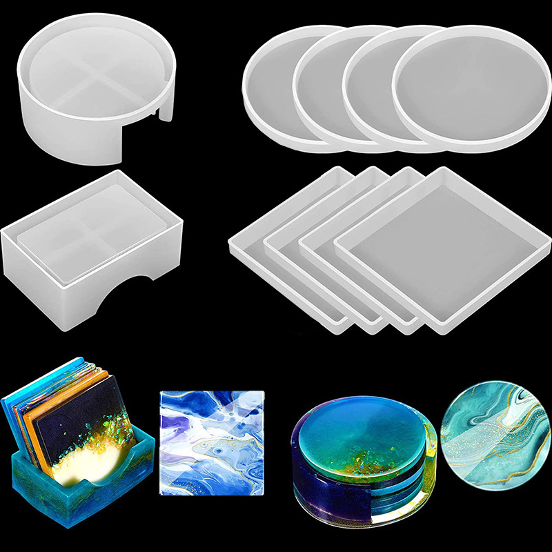 Round Square Coaster Silicone  – обзор и цена Coaster Mold Square