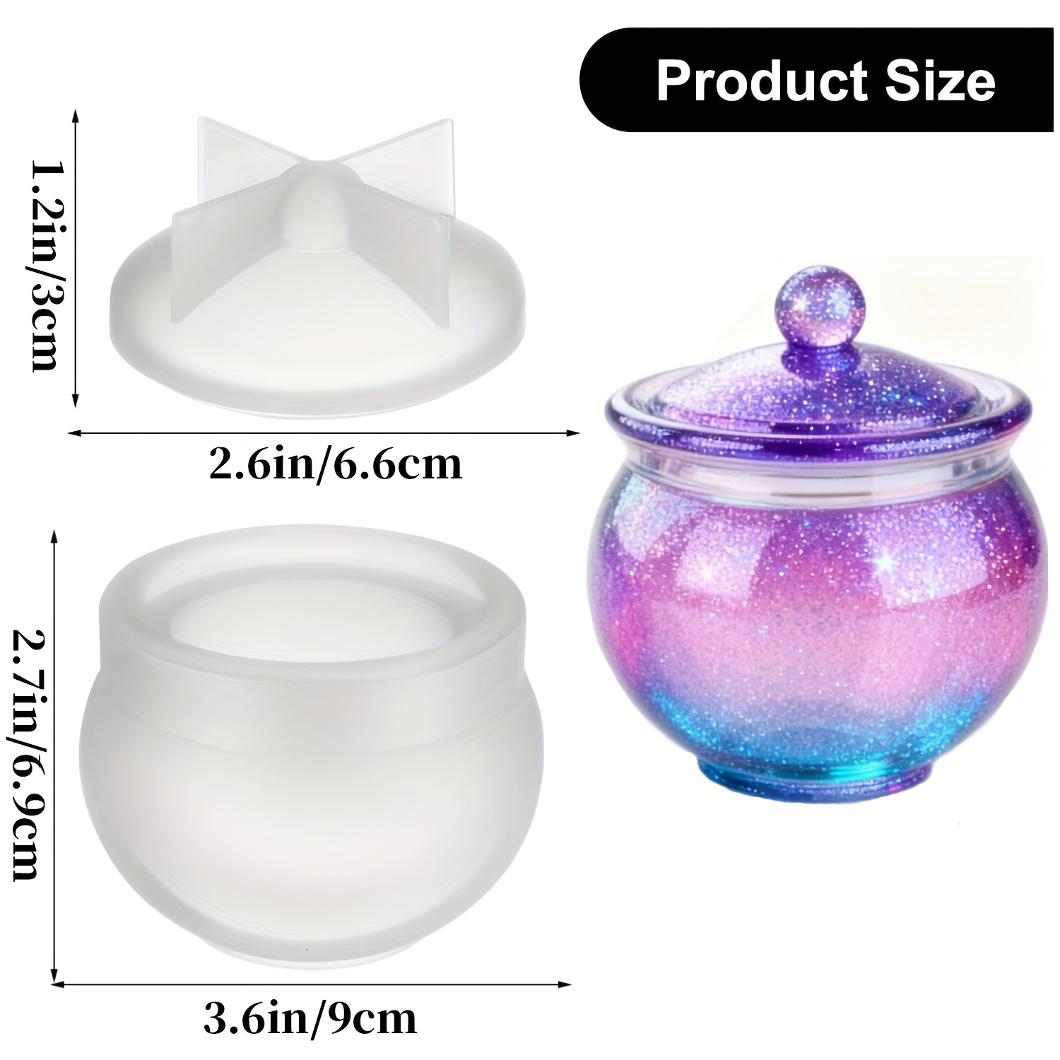 1 set of round resin can molds – обзор и цена Resin Art Case