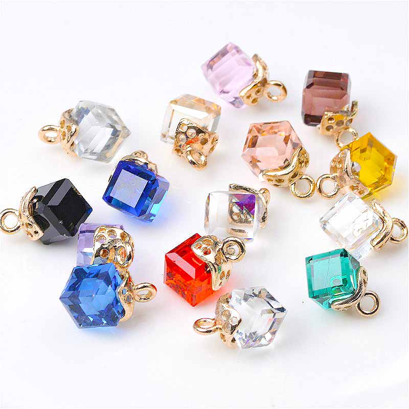 10Pcs Mix Color Glass Earring  – обзор и цена Resin Art Cube