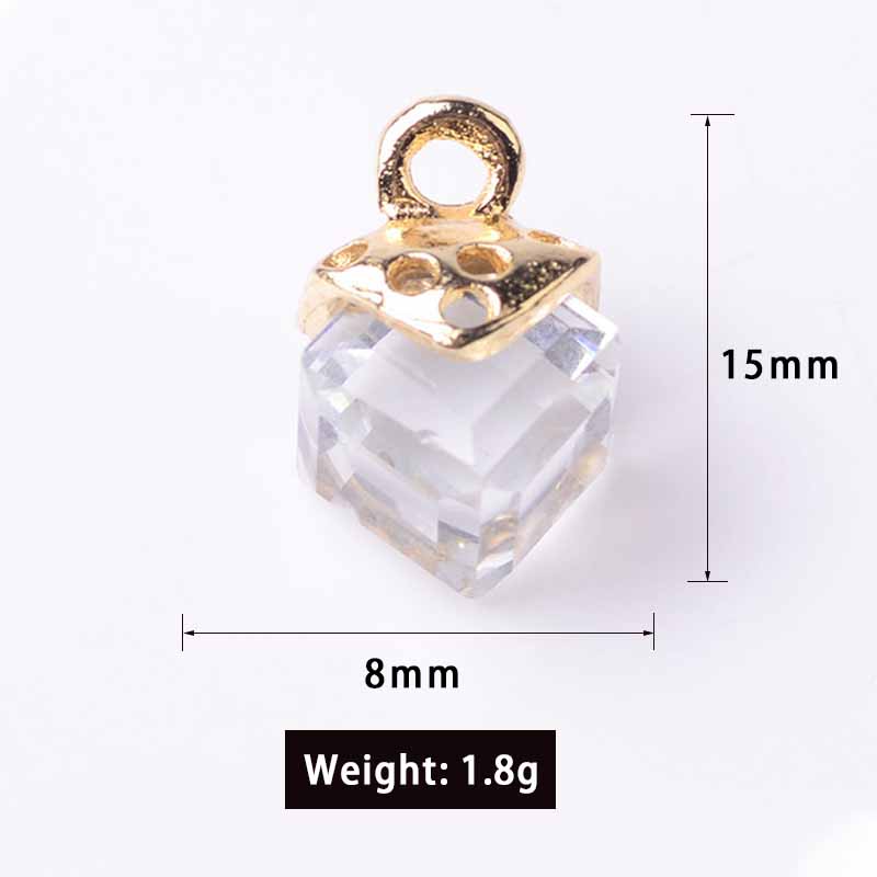 10Pcs Mix Color Glass Earring  – обзор и цена Resin Art Cube